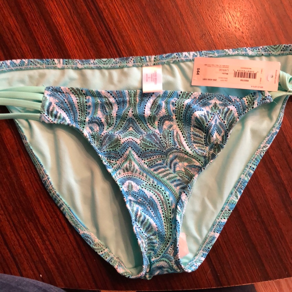 Light blue and green bikini bottom Bisou Bisou